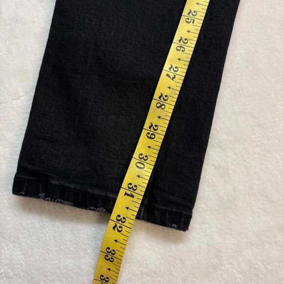 American Tall Lola Ultra High Rise Stretch Slim Skinny Jeans Black Size 25 x 32 - Picture 9 of 9